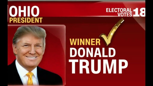 Donald Trump wins and becomes President-Elect.