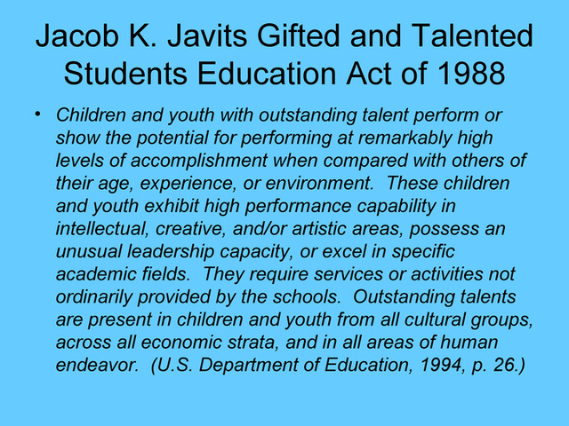 Gifted and Talented Students Education Act