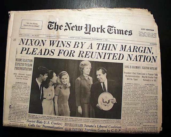 Nixon wins the election