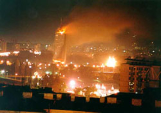 inizio bombardamento in kosovo