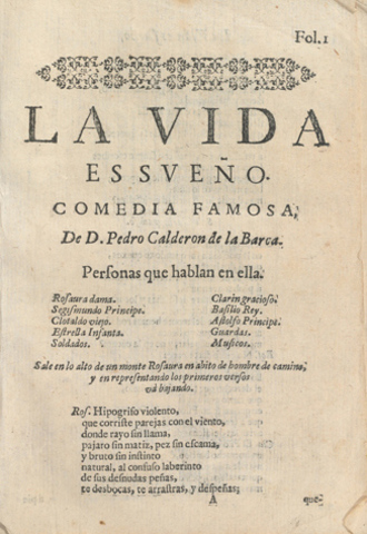 Calderón estrena "La Vida es Sueño"