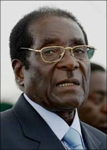 President Mugabe of Zimbabwe blames the UK for the cholera outbreak