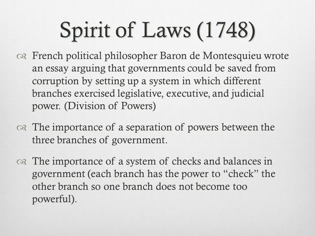 the spirit of the laws