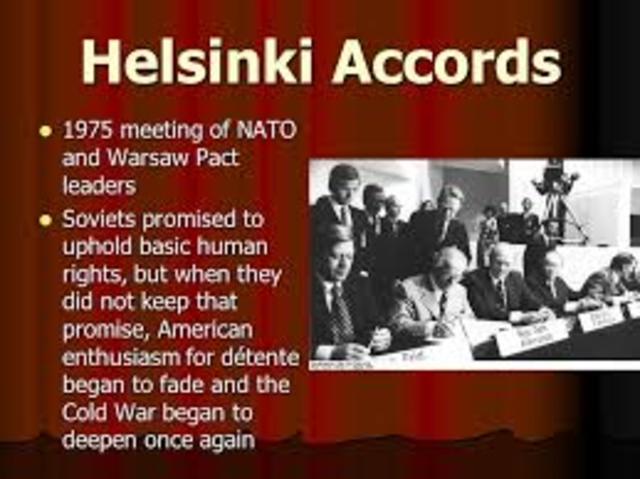 helsinki accords provide a degree of detente during the cold war