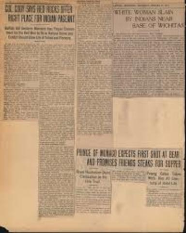 a guide book warning pioneers of the dangers of the Indians was published