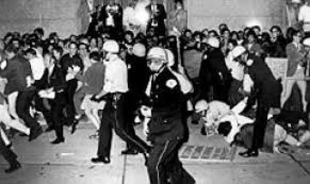 Protest at the democratic convention