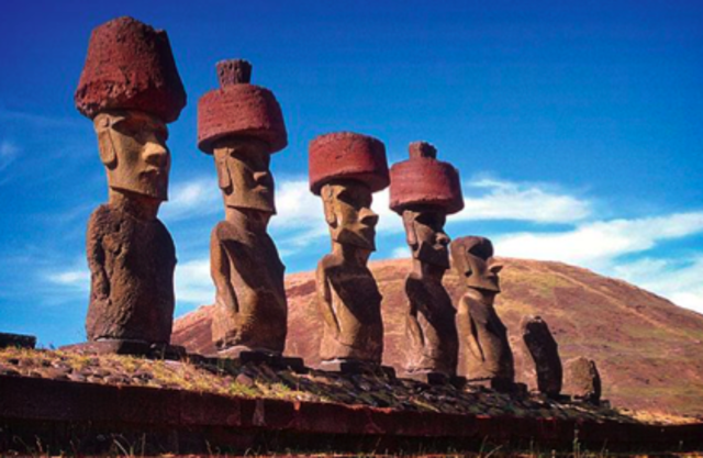 Moai on platform ahu