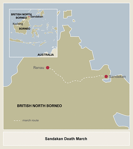 Australian POWs in Borneo sent on Sandakan Death Marches