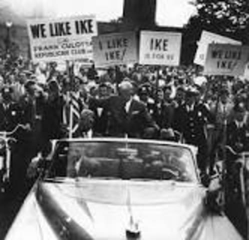 Dwight Eisenhower is elected