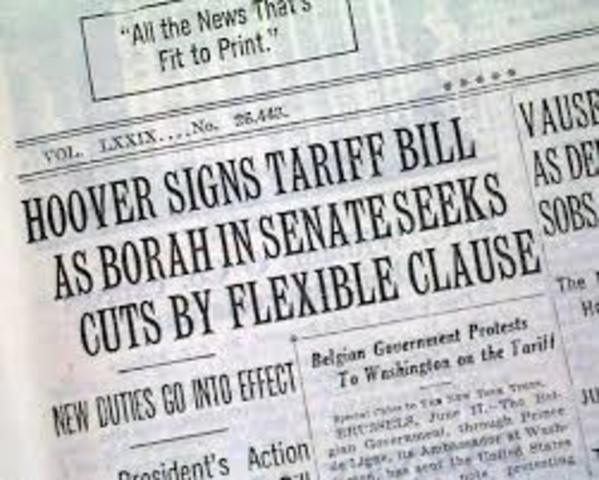 Hawley-Smoot Tariff of 1930 (Herbert Hoover's Policies)