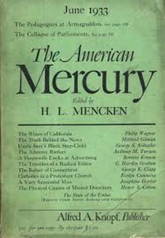 1920's Literature- H.L. Mencken