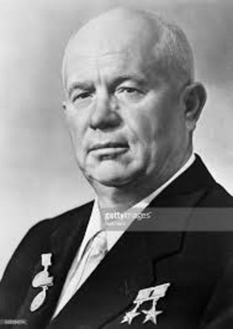 Khrushchev calls for peaceful co-existence -cold war