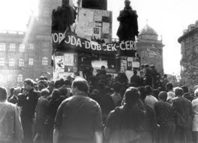 The Prague Spring ends -cold war