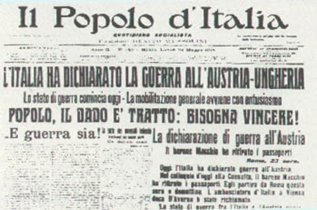 L'italia entra in guerra
