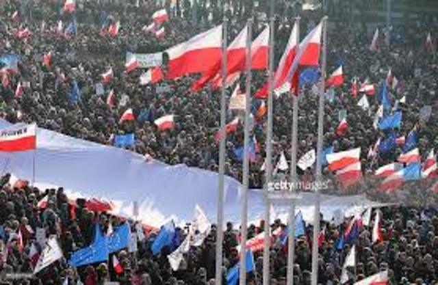 Pro-democracy movement in Poland.