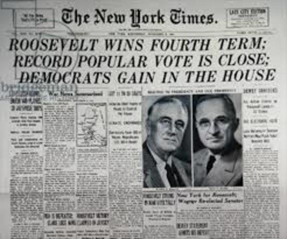 FDR Elected to a 4th Term