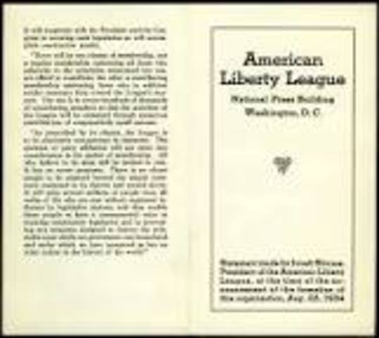 New Deal Programs- American Liberty League