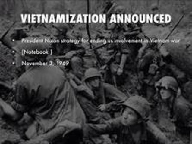 Nixon announces vietnamization