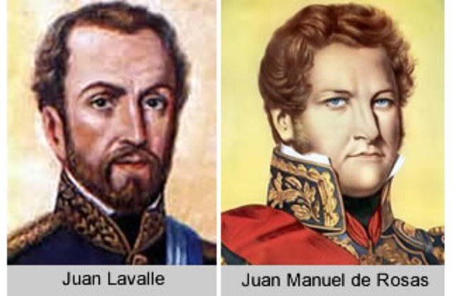 Hegemonía de Rosas: Rosas y Lavalle