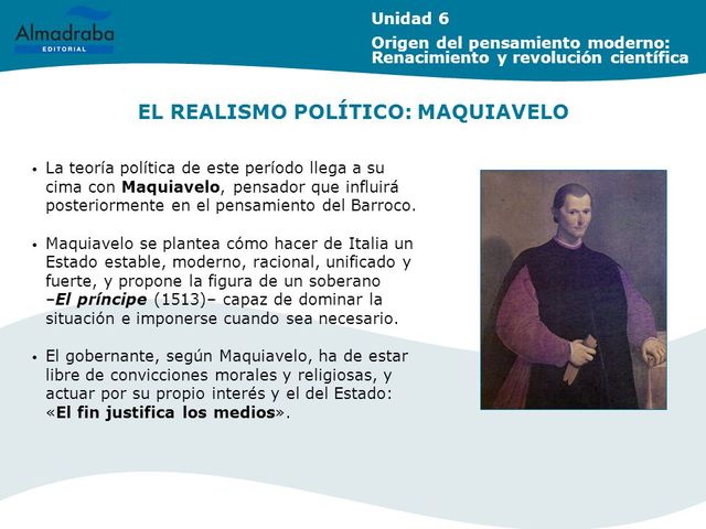 RENACIMIENTO: MAQUIAVELO