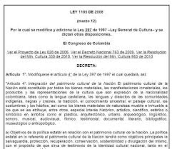 LEY 1185 DE 2008