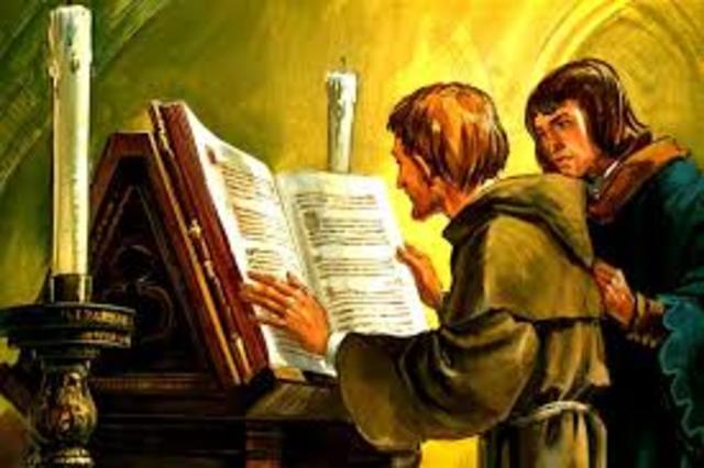 Francisco hace escribir la "forma de vida" o Regla que el Señor le había inspirado