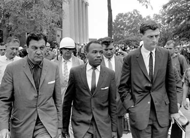 James Meredith- an African America- applied for admission at the University of Mississippi.