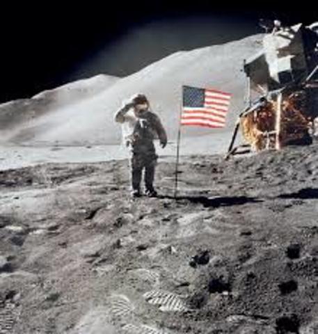 American astronauts land on the moon