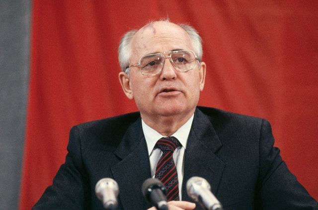 Mikhail Gorbachev assumes control in the Soviet Union
