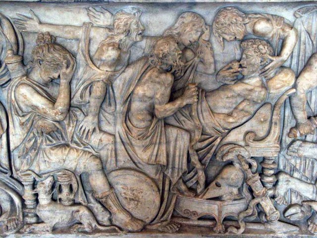 Sarcófago con la muerte de Meleagro