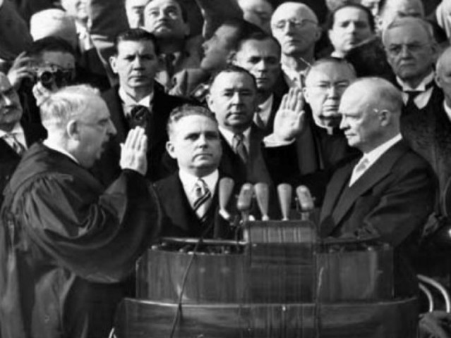 Dwight Eisenhower is elected.