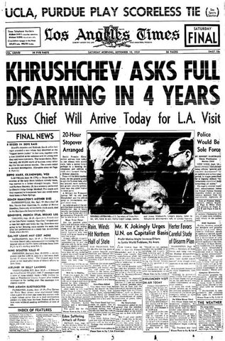 Khrushchev calls for peaceful co-existence
