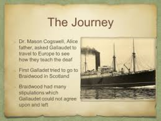 Thomas Gallaudet's Journey to Europe