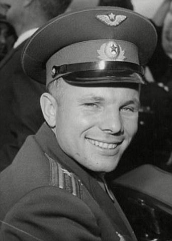 Russians send the first man into space