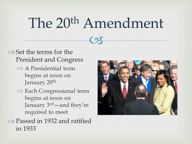 Twentieth Amendment