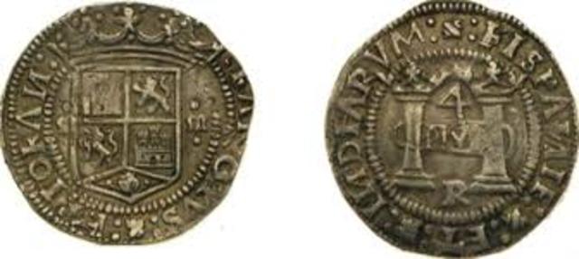 Moneda de Carlos y Juana