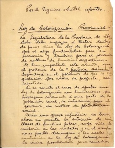 Ley General de Colonización