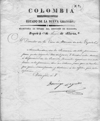 La primera constitución de la nueva granada