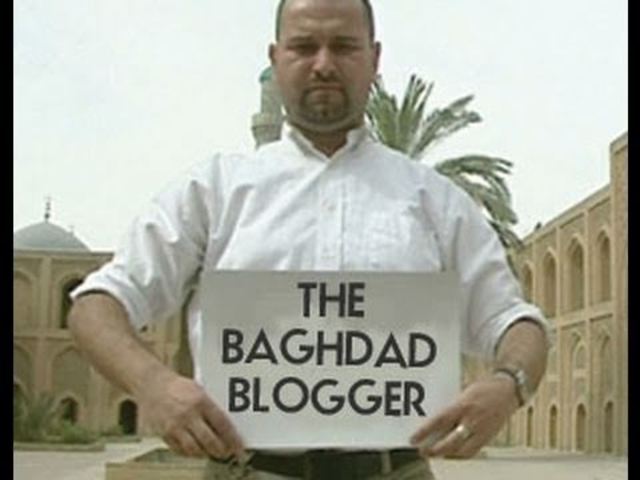 Invasion of Iraq: Salem Pax, the "Baghdad Blogger", posts updates from the city as it bombed, provided a particular contrast to war reporters 'embedded' with the armed forces and demonstrating the importance of non-journalist bloggers