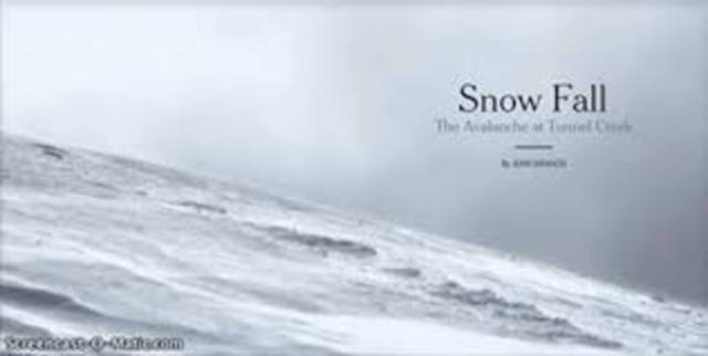 The "New York Times" 'immersive' story Snow Fall is published marking a broader move online towards longform journalism aimed at tablet users