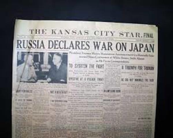 Russia Declares War on Japan