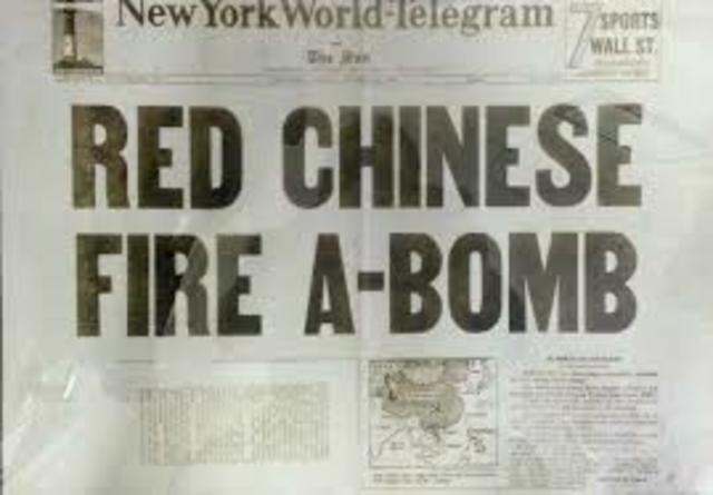 China explodes atomic bomb