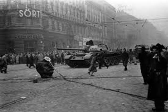 The Hungarian Uprising demonstrates that the Warsaw Pact is not ideologically unified, but this liberation movement is crushed by Warsaw Pact forces