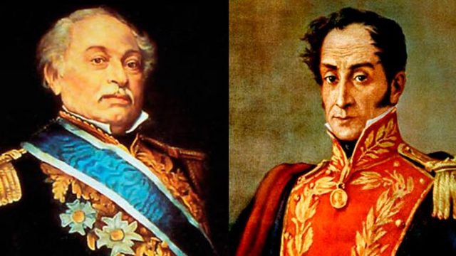José Antonio Páez y Simón Bolívar.