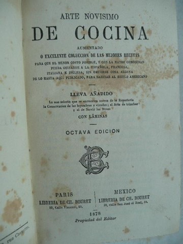 Manual de repostería, pastelería, confitería y licorista de la cocinera catalana y del cocinero cubano