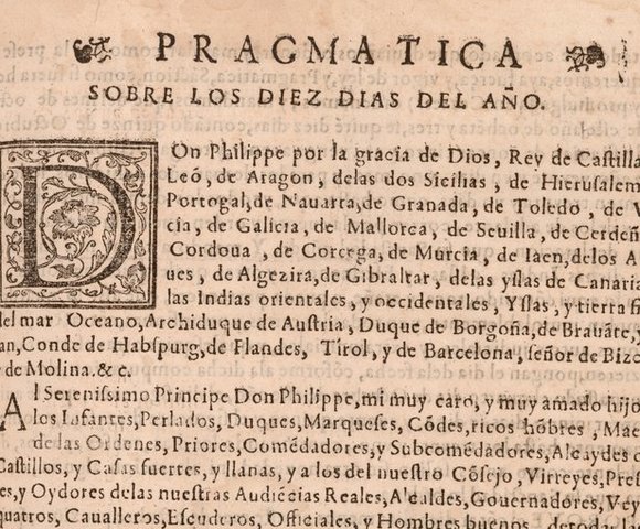 El papa Gregorio XIII introduce el calendario gregoriano, en el cual elimina diez días al año 1582