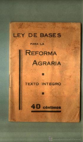 Ley de Bases de la Reforma Agraria.