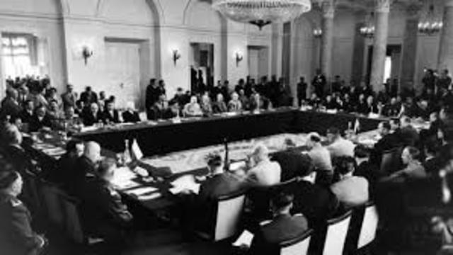 The Warsaw Pact is dissolved, with some members seeking to join NATO