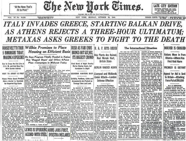 I: Italy invades Greece