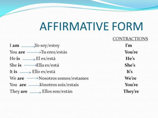 Modo afirmativo y miembros de la familia
